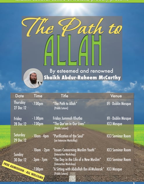 Shaikh Abdur-Raheem McCarthy to Lecture at the ICCI