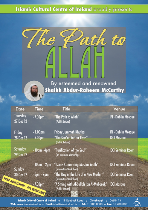 Shaikh Abdur-Raheem McCarthy to Lecture at the ICCI