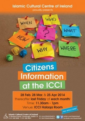 Citizens Information at the Islamic Cultural Centre of Ireland