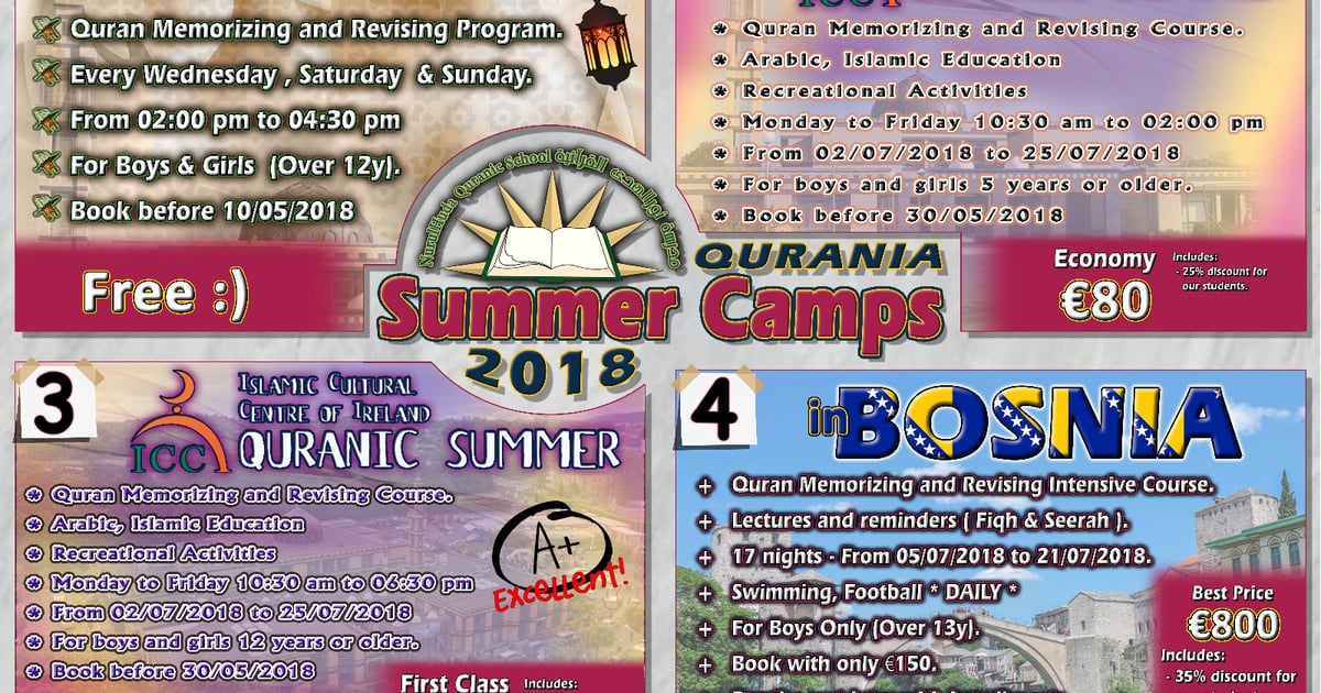 NurulHuda School: Courses &amp; Summer Trips 2018