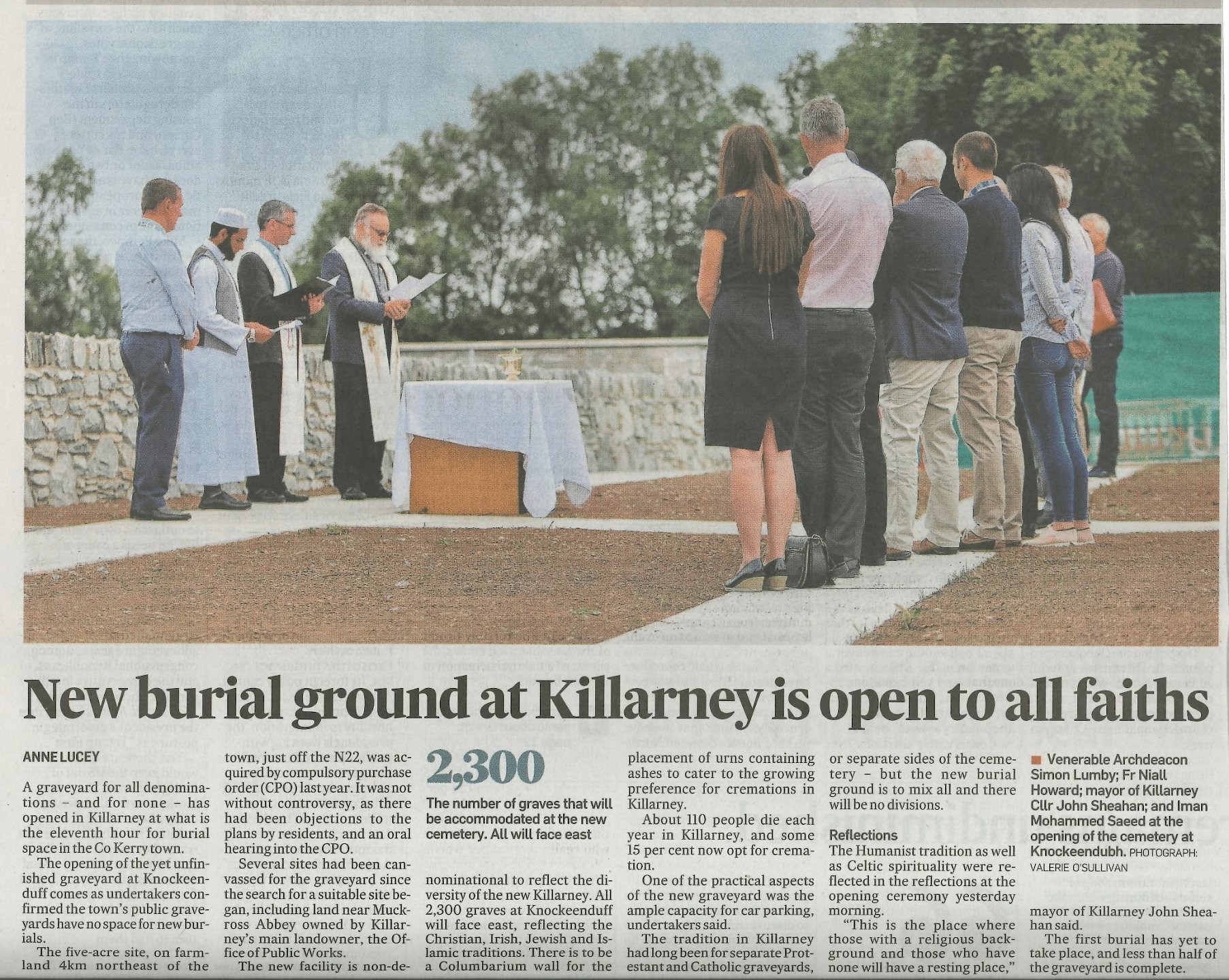 The Irish Times: Non-denominational graveyard opens in Killarney
