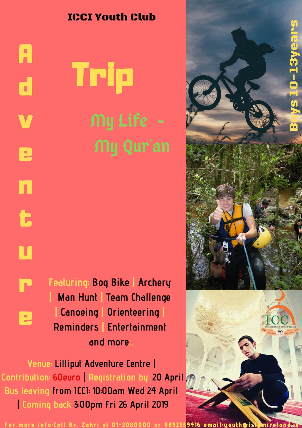 Boys Youth: Spring Adventure Trip for Boys 10 – 13 years