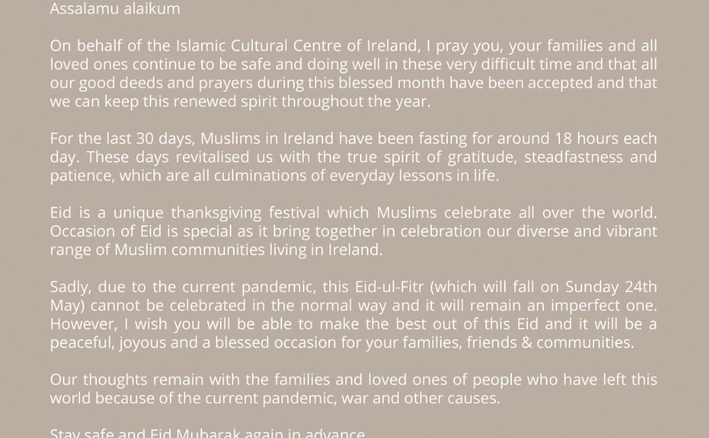 Eid Mubarak from ICCI: Eid Al Fitr 1441H/2020