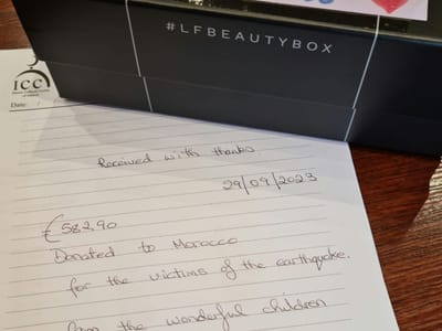 Donation for Morocco from: St Michael's Grosvenor School - Gallery image